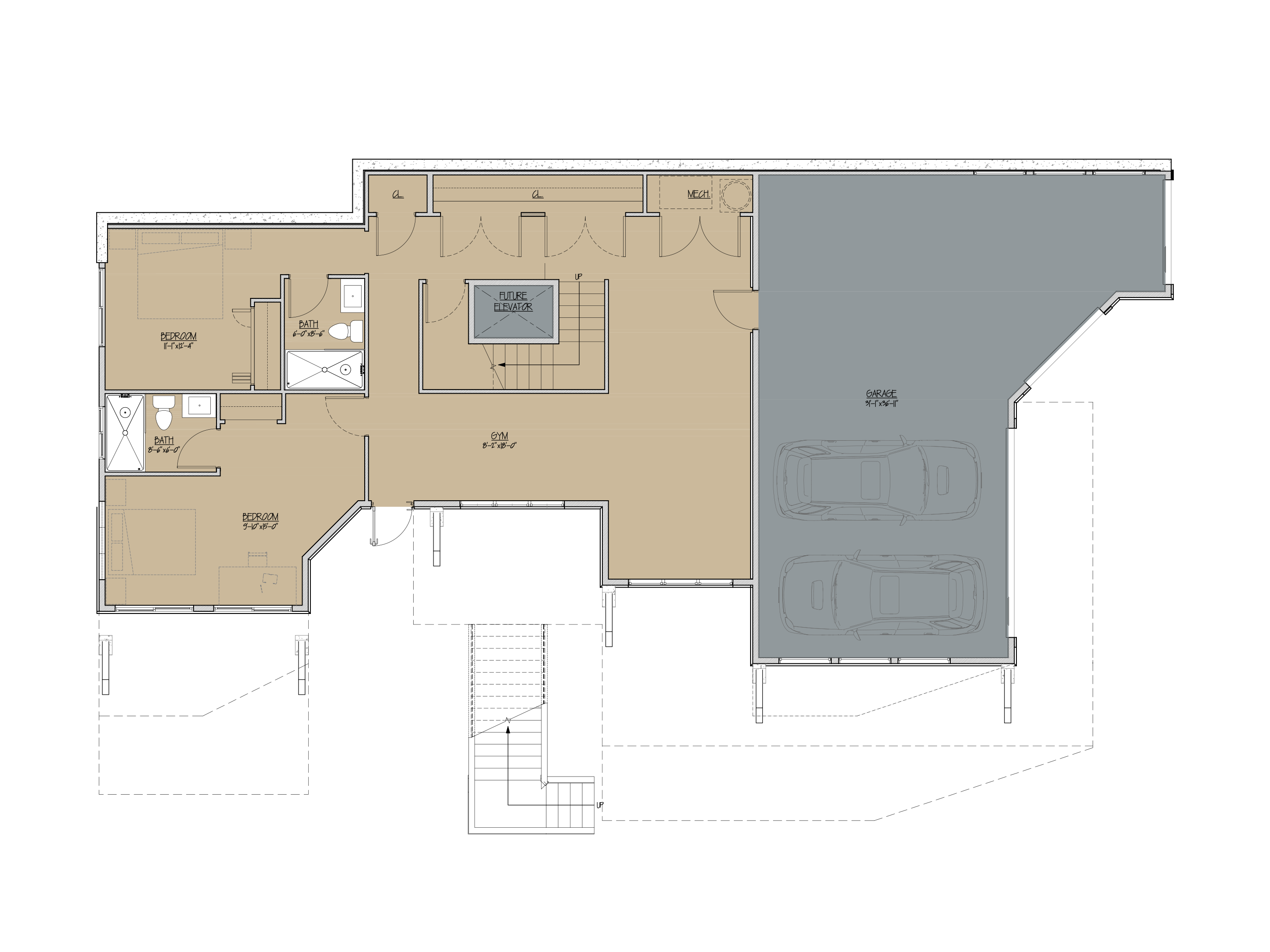 Floor plan of Burnished Bluff house's first floor