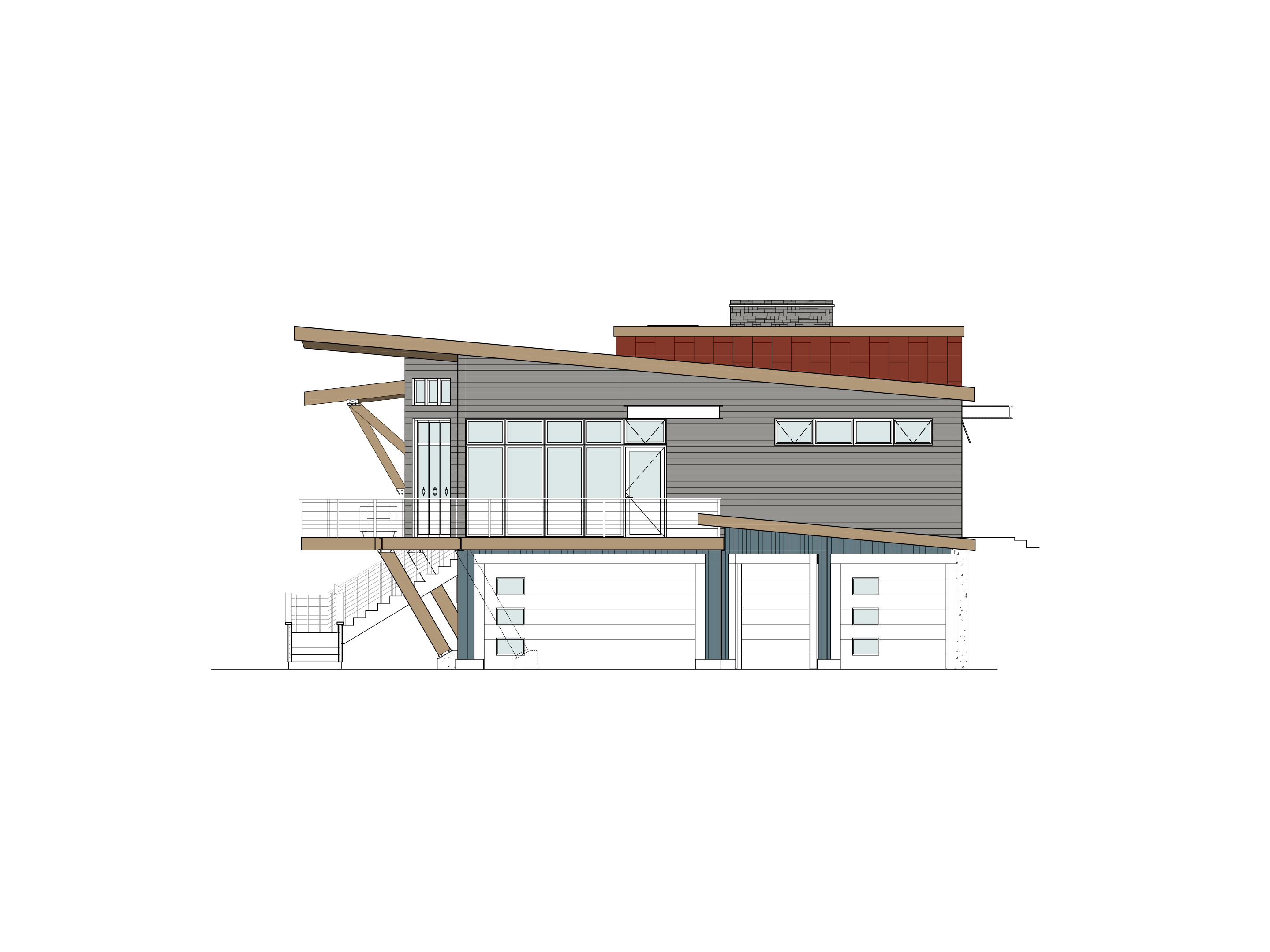 Side floor plan of Burnished Bluff house