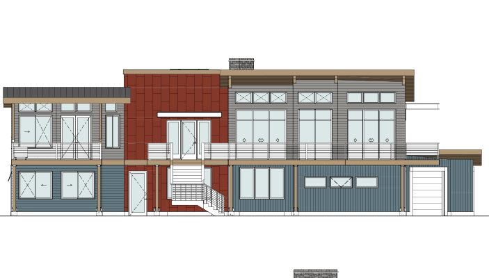 Front floor plan of Burnished Bluff house